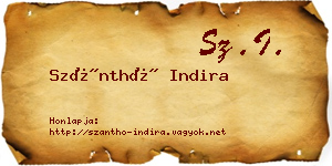 Szánthó Indira névjegykártya